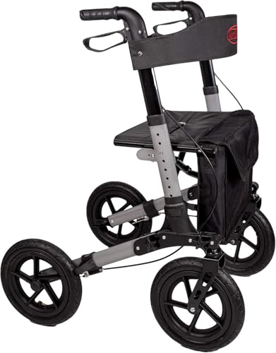 Antar Reise Rollator mit Luftbereifung, mehrfach faltbar für den Transport. AT51036 : Drogerie &amp; Körperpflege