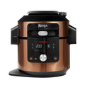 Ninja Foodi MAX Multikocher mit SmartLid, 7,5L, 12 in 1 Multicooker, Pressure Cooker Schnellkochen, Airfryer Heißluftfrittieren, Slow Cooker Langsamkochen, Kupfer/Schwarz, Amazon Exklusiv, OL650EUCP