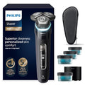 Philips Shaver S9000 S9976/63, Elektrischer Nass- & Trockenrasierer, SkinIQ, Barttrimmer, Reinigungsstation & Reiseetui, Schwarz