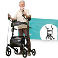 Helavo faltbarer Arthritis Rollator mit gepolsterten Unterarmstützen   Leichter Aluminium Stand Up Walker mit weichen Armlehnen und Sitz : Drogerie &amp; Körperpflege