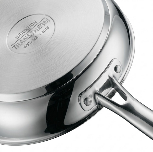 Hsgsvshsvshsv-Devil Pfannenset Induktion 2-teilig – Bratpfannen 24, 28 cm – Edelstahl Cromargan Antihaft Pfannen Set, beschichtet, spülmaschinengeeignet, backofenfest, hitzebeständig und kratzfest