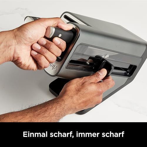 Ninja Foodi Messerblock StaySharp mit integriertem Schärfer; Messerblock mit 5 verschiedenen Messern und 1 Schere, scharfes 6 teiliges Messerset, Edelstahl K32006EU, Schwarz : Beleuchtung