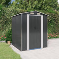Willood Geräteschuppen mit Schiebetür Gerätehaus Gartenhaus Lagerschuppen Gartenschuppen Schuppen Anthrazit 192x191x223 cm Verzinkter Stahl : Garten