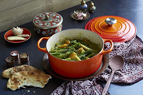 Le Creuset Signature Gusseisen Bräter mit Deckel, Ø 24 cm, Rund, Für alle Herdarten und Induktion geeignet, Volumen: 4,2 l, 4,305 kg, Ofenrot, 21177240902430 : Küche, Haushalt &amp; Wohnen