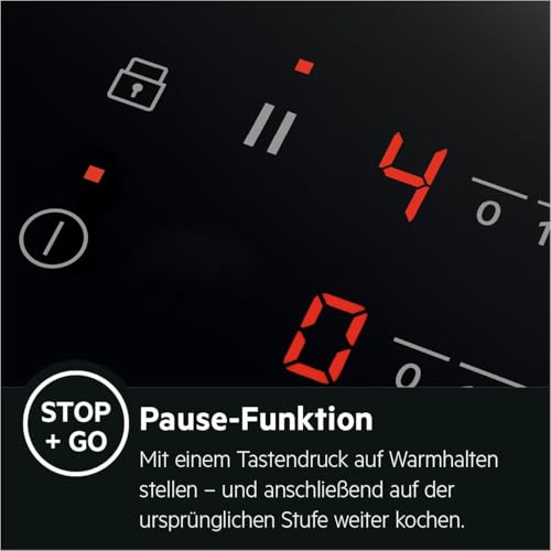 AEG Glaskeramikkochfeld autark 60cm – 4 Zonen mit Bräter  und Zweikreiskochzone – 14 Stufen – Edelstahlrahmen – Timer – Touch Bedienung je Zone – Kindersicherung – HK634060XB : Elektro Großgeräte