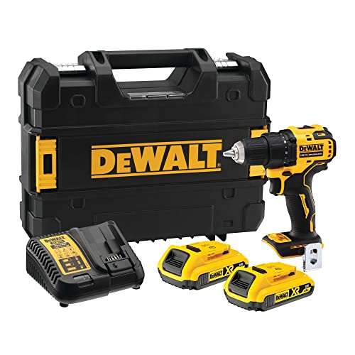 Dewalt 18V XR 2 Gang Akku Bohrschrauber DCD708D2T (bürstenloses Vollmetall Getriebe, 13 Mm Vollmetall Schnellspann Bohrfutter, LED Arbeitslicht, Inkl. 2x Akkus, Ladegerät, Gürtelclip, T Stak Box) : Baumarkt