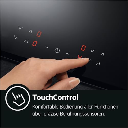 AEG Glaskeramikkochfeld autark 60cm – 4 Zonen mit Bräter  und Zweikreiskochzone – 14 Stufen – Edelstahlrahmen – Timer – Touch Bedienung je Zone – Kindersicherung – HK634060XB : Elektro Großgeräte