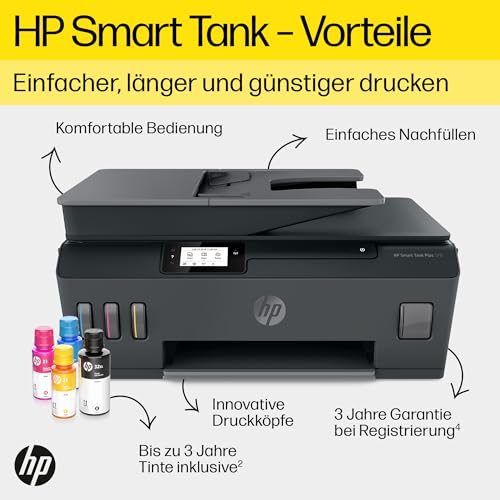 HP Smart Tank Plus 570 3 in 1 Multifunktionsdrucker, 20€ Cashback – 3 Jahre Tinte inklusive, 3 Jahre Garantie, großer Tintentank, hohe Reichweite, Drucken in hoher Qualität: Computer &amp; Zubehör