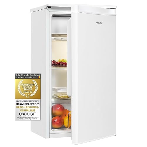 Exquisit Kühlschrank KS86 0 091F weiss | 79 l Nutzinhalt | Eisfach | LED Beleuchtung | 45cm Breite : Elektro Großgeräte