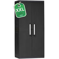 Ondis24 Kunststoffschrank Hero Haushaltschrank Mehrzweckschrank XXL, 88 x 54 x 190 (H) cm, schnell aufgebaut, robuster Kunststoff (Hochschrank) : Garten