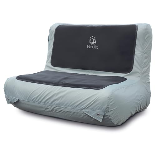 Marineo Schlauchbootsitz aufblasbar Bootssitz für Schlauchboot, grau (Deluxe   82 cm Breite) : Sport &amp; Freizeit