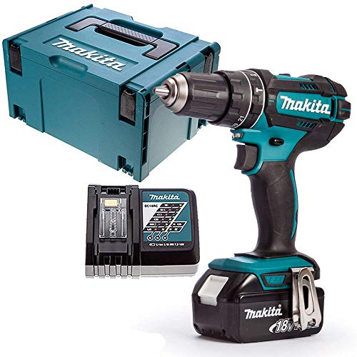 Makita DHP482Z LXT 18 V Kombi Bohrer mit 1 x 5,0 Ah Akku, Ladegerät &amp; Einlage, 18 V : Baumarkt