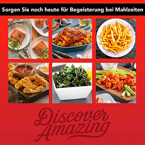 Instant Pot Pro Crisp 11 in 1 Elektro Multikocher – Schnellkochtopf, Heißluftfritteuse, Slow Cooker, Dampfgarer, Grill, Dörrgerät und Sous Vide Maschine – Schwarzer Edelstahl,1500 W, 7.6 L
